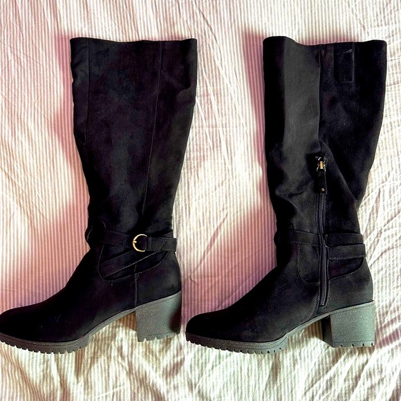 ⭐️NWOT DR.SCHOOL’S KNEE-HIGH BOOTS, Sz. 10, Vegan Suede🌻, Stunning! 😍 - Picture 2 of 15